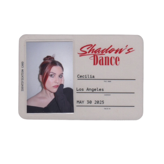 Shadow Society custom ID card — personalized with photo and code